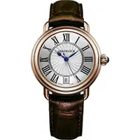 在飛比找ETMall東森購物網優惠-AEROWATCH 雅緻扭索時尚腕錶-銀x玫塊金框A4296