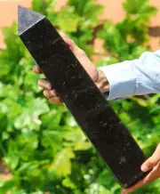 Huge 18.4" Black Tourmaline Crystal Quartz Healing Reiki Stone Obelisk Tower