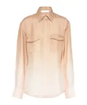 Prada Gradient-Effect Long-Sleeved Shirt IT40,IT36 rope ash