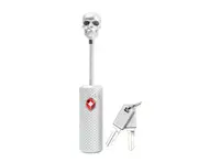Customs Lock Wire Rope Customs Padlock Skull Head Code Lock - Silver