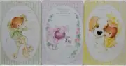 Swap cards Modern playing card back set of 3 Sweet words little Girls