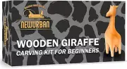 Wood Carving Kit for Beginners - Whittling Kit with Giraffe - Linden Woodworking