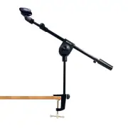 Microphone Stand Black Desk Mountable Table Edge 3/8" 5/8" Thread Condenser Mic