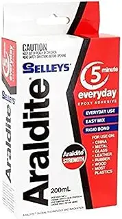 Selleys Araldite 5 Minute Epoxy Adhesive 200ml, Clear