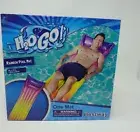 Adult Size Rainbow Pool Mat Lounge Raft 6 Feet 27" Float 2-Chamber Pillow Design