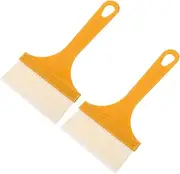 HOMSFOU Cooking Essential: Bbq Basting Brush Set Non-shedding Bristles Grill Brush Scraper for Baking Cooking