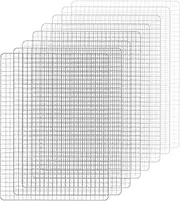 8PCS BBQ Mesh Grill Mat Rectangular Mesh Grilling Mats Nonstick Mesh Grill Topper Reusable and Easy to Clean Barbecue Accessories for Grilling Cooking Baking 40x30cm