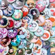 Anime Buttons Pins - Chibi Art Luffy Naruto Natsu Kyo Bakugou Kurama Killua Zuko