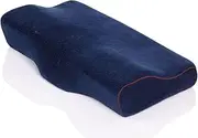 (Navy Blue 50 * 30 cm) Health Care Memory Foam Neck Pillow Cushion Support Rebound Contour Pain Relief