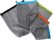 EXHUMKY Hiking Essentials Outdoor Storage Bag Set Mesh Sleeping Bag Sack Drawstring Closure Compact for Travel