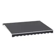 Retractable Folding Arm Awning Outdoor Awning Canopy 4Mx3M Grey