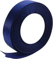 HAMPPLIES Dark Blue Solid Ribbon for Present Wrapping Curling Crafts No Ironing Needed for Hair Bows Bridal Bouquets and Corset Lacing