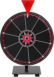 GYDUHYE Spinning Prize Wheel, 23.6 Inch Lottery Lucky Turntable Props Game, Two Usage Heights, Bingo Game, Spin Wheel Game with Dry Erase, for Party Carnival Tradeshow