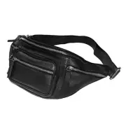 Fanny Pack Waist Bag Multifunction Genuine Leather Hip Bum Bag Travel Pouch