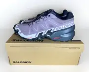 SALOMON Women's Speedcross 6 Trail Shoes - Moonscape/Black Ashes Roses Sz 6