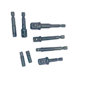 8 piece Drill Adapter Set 1/4" 3/8" 1/2"