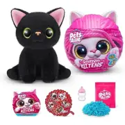 Pets Alive Smitten Kitten Surprise Bombay Black Cat LUCKY Interactive Plush