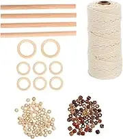 1Set Cotton Macrame Rope Kit for DIY Wall Plant Hanger Durable Soft Cord for Tapestry Craft Projects Hanging Pendants for Home Decor and Creative Crafts