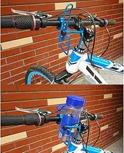 Aluminium Alloy Bike Bottle Holder Durable Water Bottle Cage for Bicycles Motorcycles Scooters Blue Includes Screws for Easy Installation