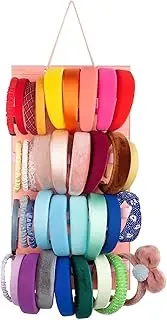 [Generic] Headband Holder - 40 Slots Hair Bows Organizer | Headbands Storage Holder | Hanging Hair Headband Display Stand | Headband Wall Organizer Holder For School Dormitory, Bedroom, Jewelry