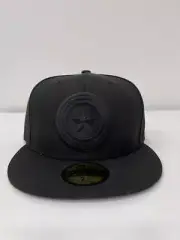 Captain America New Era Marvel Triple Black Fitted Cap Hat 59Fifty Size 7 1/4