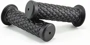 Motorcycle Hand Grips, 7/8" Vintage Non-Slip Rubber Handlebars, Soft Motorbike Thruster Grip for Hand Comfort, Universal Accessories for Motocross Scooter Dirt Bike