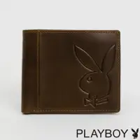 在飛比找momo購物網優惠-【PLAYBOY】基本短夾 Solo系列(咖啡色)