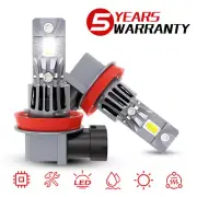 2x H9 LED HID Xenon Light Bulbs Angel Eyes Halo Ring 6000K For BMW E92 80W White