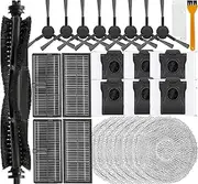 YBVABE Replacement Kit for Dreame L10s Pro Ultra Heat/ L10s Ultra Gen2 / X40 Ultra (NOT for L10s Ultra/Complete) Robot Vacuums 25 Pack Accessories Roller Brushes, Filters, Side Brushes, Mop, Dust Bags