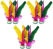 Soft Rubber ShuttlecockShuttlecock Foot Toy,Set of 5 Colourful Shuttlecocks, Shuttlecock, Jianzi Ball, Jianzi Shuttlecock, Chinese Jianzi, Indoor, Outdoor, Children's Fun Kick Toy (Color (Color : 6p