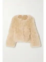 [Dries Van Noten] Dries Van Noten - Feathered Wool-jersey Jacket - Blush - small small Pink