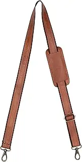 [Hell Blues] HB Genuine Leather Adjustable Strap Replacement | Double Layered Thick Soft Strap with Long Shoulder Pad ~ Brass Swivel Hooks | for Messenger,Duffel,Laptop,Travel Bags,Luggage