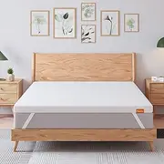 Sweetlove Double 5CM Mattress Topper,Gel Memory Foam Mattress with Bamboo Cover Hypoallergenic Antibacterial Strong Support Cool Sleep