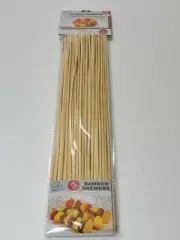 100 X 12" Bamboo Skewers Wooden BBQ Sticks for Shish Grill Kabobs