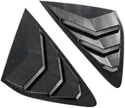 Car Rear Triangle Window Shutters Louver Blinds Sunshade Cover Trim Accessories Exterior Compatible for Honda Accord Sedan 11th 2023 2024(Carbon Fiber Look)