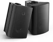4 Inch Outdoor Speakers Indoor Wall Mount Speakers Waterproof Compatible with Bluetooth (Black)