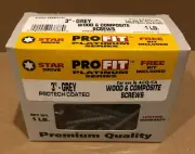 (1 Lb) Pro-Fit #10 x 3” Star Wood & Composite Coated Deck Screws