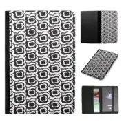 PASSPORT ITINERARY ORGANIZER|GEOMETRY CLOVER SEAMLESS PATTERN