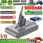 9000mAh V8 Battery for Dyson V8 Animal V8 Absolute SV10 Fluffy Motorhead Vacuum