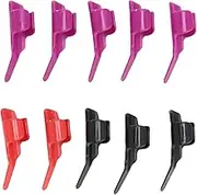 10pcs Sewing Fingerthing Pusher, Adjustable Thread Controller, Ergonomic Finger Protector Awl, Fabric Pusher Sewing Tool, Random Mixed Colors, for Household Sewing and Fabric Iron