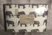 Melange Home 400 Thread Count T400 Elephants Sheet Set Grey TWIN SIZE