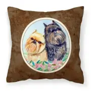 Carolines Treasures 7179PW1414 Brussels Griffon Fabric Decorative Pillow 14 ...