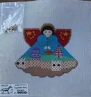 Painted Pony Designs China Angel with charms hand painted needlepoint canvas