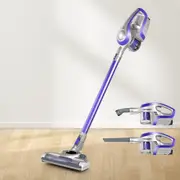 150W Devanti Stick Vacuum Cleaner Bagless Cordless Purple