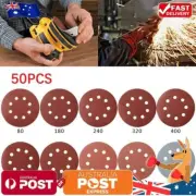 Professional Grade Sanding Discs 50pcs 125mm Assorted Grit Hook and Loop Backed