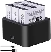 Coyktonty Charger Battery Set for Insta360 Ace Pro/Insta360 Ace,Charger+2 Low-Temperature 1900mAh Batteries,3 Batteries can be Charged simultaneously with Charging cableg Cable