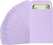 uxcell Money Envelope, 25 Pack 3.5" x 2.2" Cash Envelopes Money Holder Bags Budgeting Saving Challenge Letter for Gift Coins Checks Tickets Jewelry Passport Card, Purple