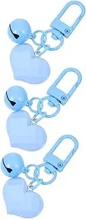 [FOMIYES] Heart-shaped Love Keychain Set Bell Bag Pendant Decorative Keychain for Bag Car Home 3pcs