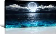 Wall Art Moon Sea Ocean Landscape Picture Canvas Wall Art Print Paintings Modern