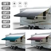 RV Replacement Awning Fabric 11-16FT Shading Roll Out Vinyl Suit Camper Caravan